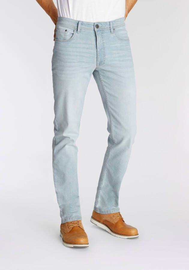 AJC Straight jeans rechtes gesneden used-look-wassing lage taille