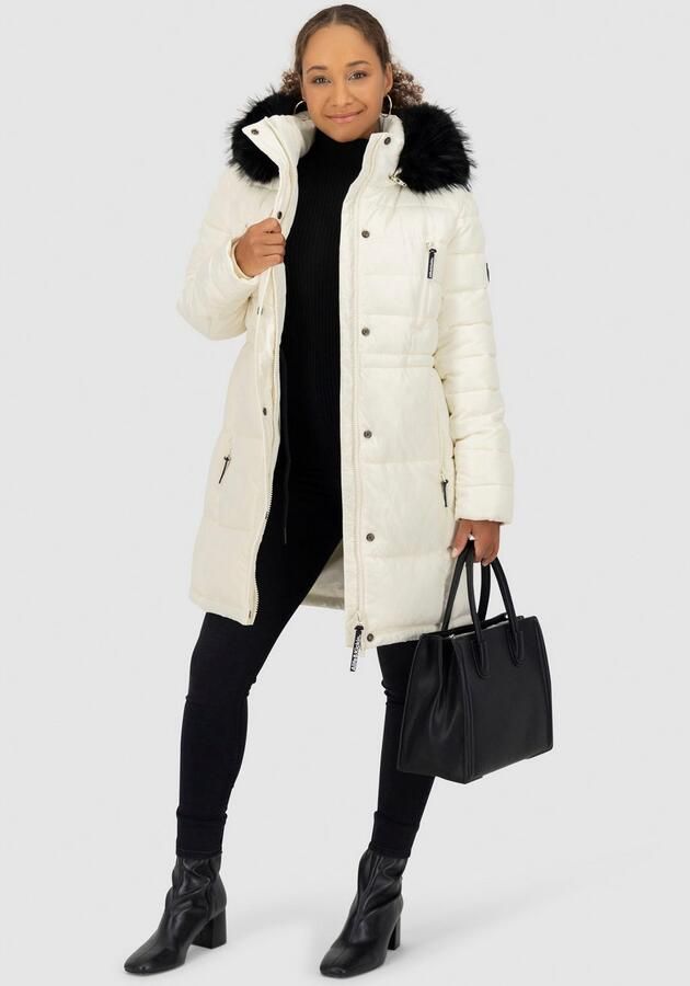 Alife & Kickin Gewatteerde jas MoonwalcAK A winterse korte jas met afneembare nepbont - Foto 4