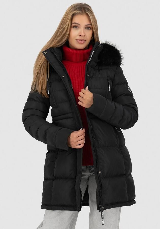 Alife & Kickin Gewatteerde jas MoonwalcAK A winterse korte jas met afneembare nepbont - Foto 3