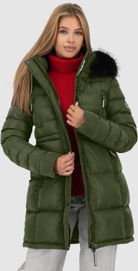 Alife & Kickin Gewatteerde jas MoonwalcAK A winterse korte jas met afneembare nepbont - Foto 10