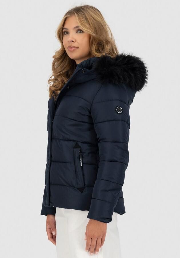 Alife & Kickin Gewatteerde jas SunndustAK A hoogwaardige winterjas met afneembare faux-bont - Foto 4