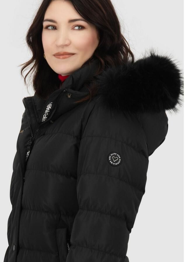 Alife & Kickin Gewatteerde jas SunndustAK A hoogwaardige winterjas met afneembare faux-bont