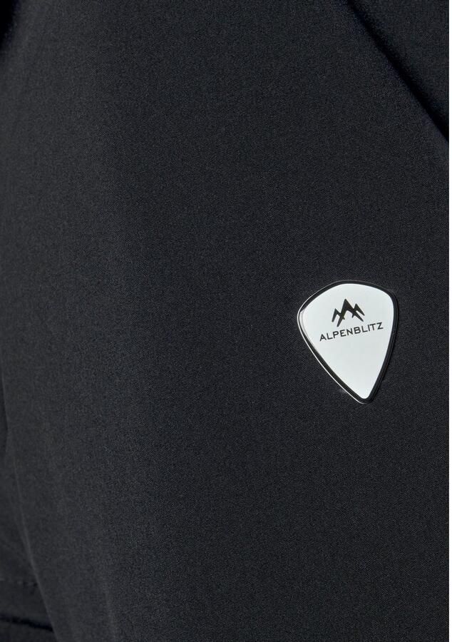 ALPENBLITZ Gewatteerde jas Oslo long Jas met merkstempel op de riem & afneembare capuchon - Foto 3