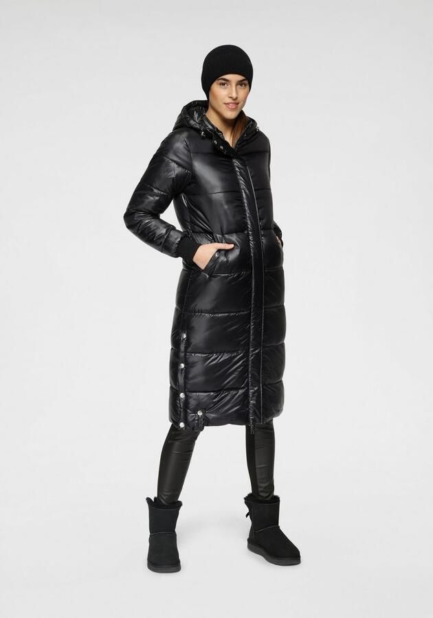 ALPENBLITZ Gewatteerde jas Wintersprookje in extra lang model met glinsterende glans