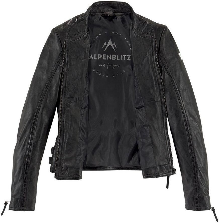 ALPENBLITZ Leren jack Athene van zacht lamsnappa leer figuurvolgende snit kort