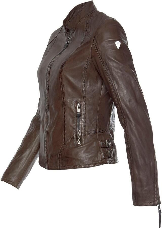 ALPENBLITZ Leren jack Athene van zacht lamsnappa leer figuurvolgende snit kort - Foto 2