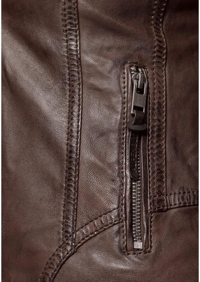 ALPENBLITZ Leren jack Athene van zacht lamsnappa leer figuurvolgende snit kort - Foto 3