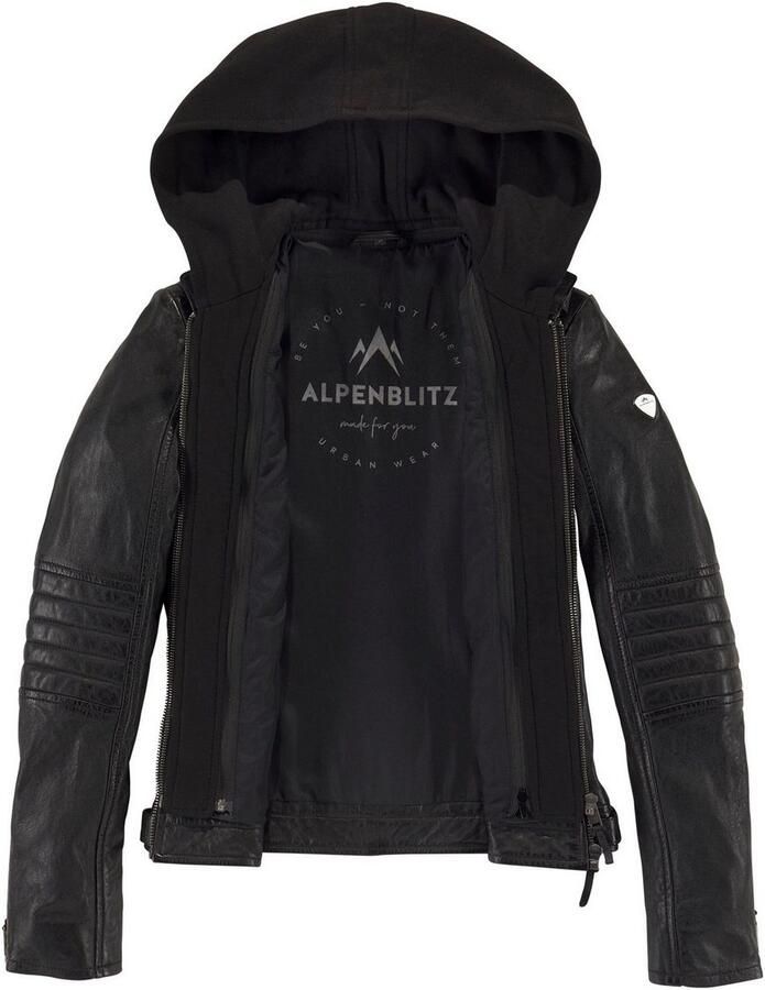 ALPENBLITZ Leren jack Lissabon voor zomer en tussenseizoen van lamsnappa leer stijlvol - Foto 15