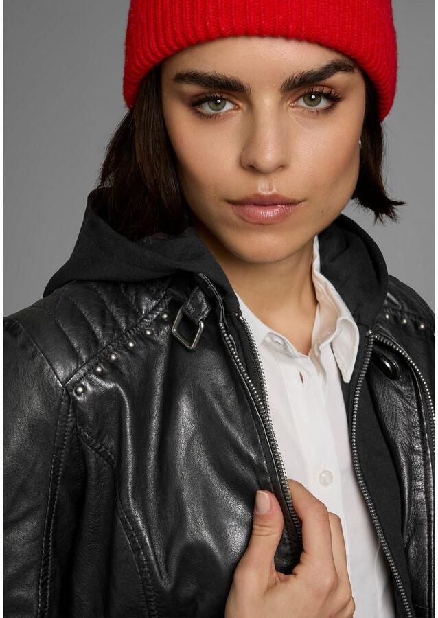 ALPENBLITZ Leren jack Lissabon voor zomer en tussenseizoen van lamsnappa leer stijlvol - Foto 2