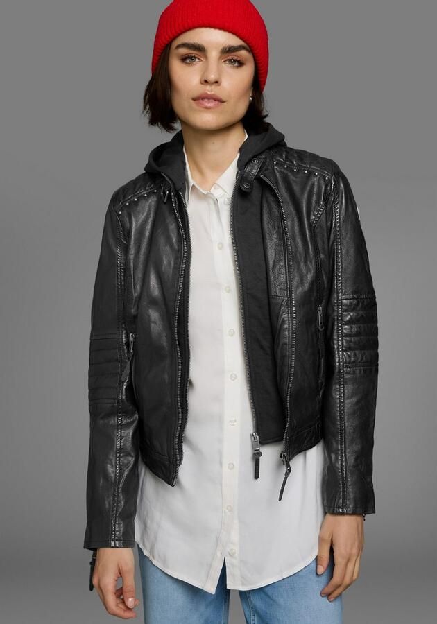 ALPENBLITZ Leren jack Lissabon voor zomer en tussenseizoen van lamsnappa leer stijlvol - Foto 9