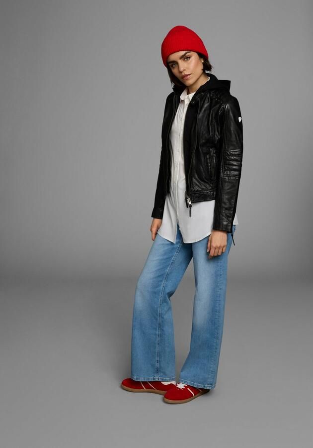 ALPENBLITZ Leren jack Lissabon voor zomer en tussenseizoen van lamsnappa leer stijlvol - Foto 12