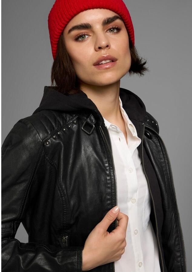 ALPENBLITZ Leren jack Lissabon voor zomer en tussenseizoen van lamsnappa leer stijlvol - Foto 5