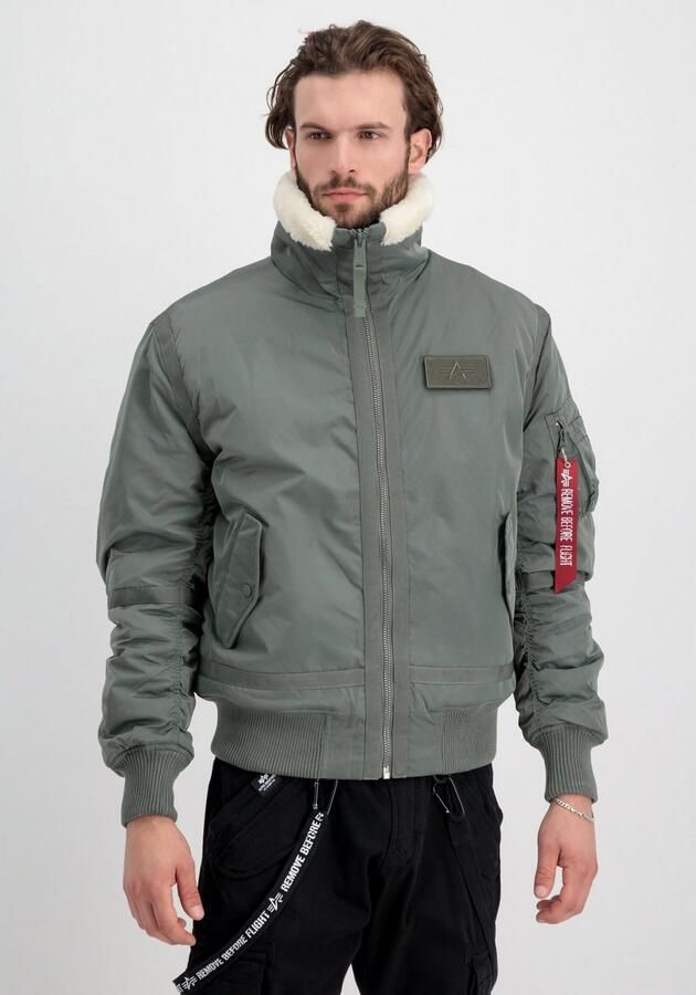 Alpha industries Bomberjack met ritssluiting en labelpatch - Foto 3
