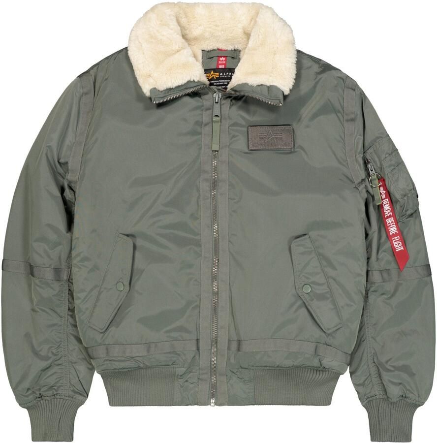 Alpha industries Bomberjack met ritssluiting en labelpatch - Foto 1