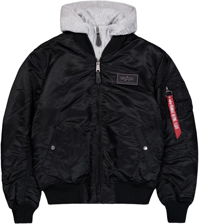 Alpha industries Bomberjack met capuchon en labelstitching - Foto 6