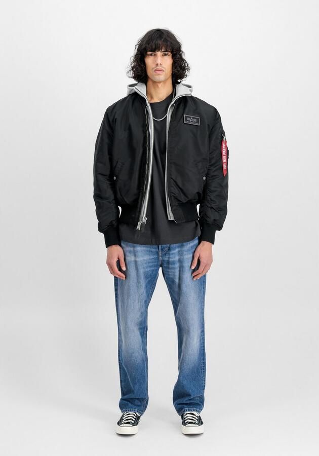 Alpha industries Bomberjack met capuchon en labelstitching - Foto 2