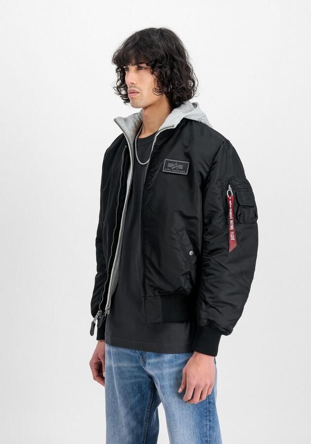 Alpha industries Bomberjack met capuchon en labelstitching - Foto 4