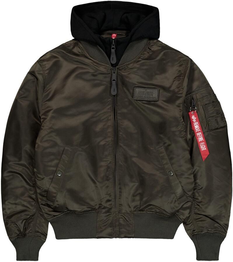 Alpha industries Bomberjack met capuchon en labelstitching - Foto 7