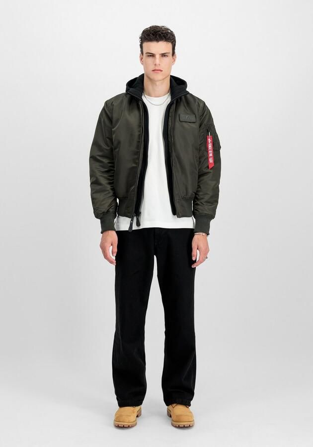 Alpha industries Bomberjack met capuchon en labelstitching - Foto 4