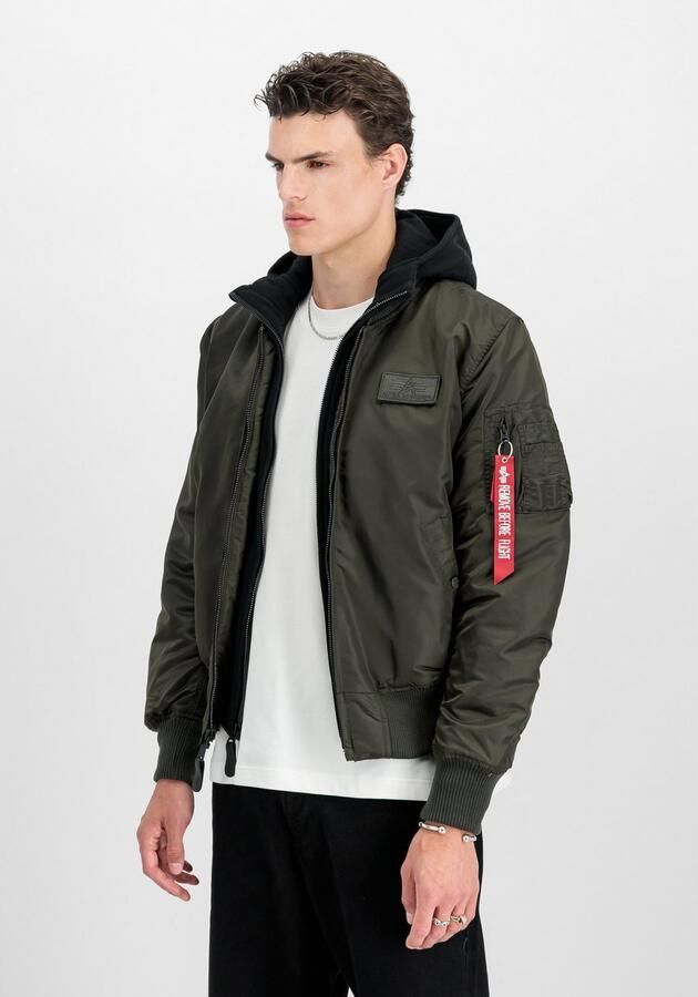 Alpha industries Bomberjack met capuchon en labelstitching - Foto 5