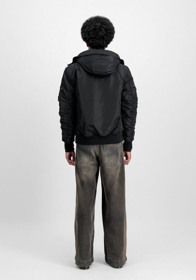 Alpha industries Ma-1 Hooded Bomberjacks Kleding black maat: S beschikbare maaten:S - Foto 3