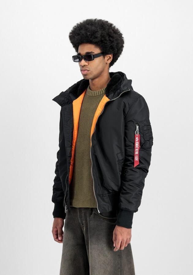 Alpha industries Ma-1 Hooded Bomberjacks Kleding black maat: S beschikbare maaten:S - Foto 4