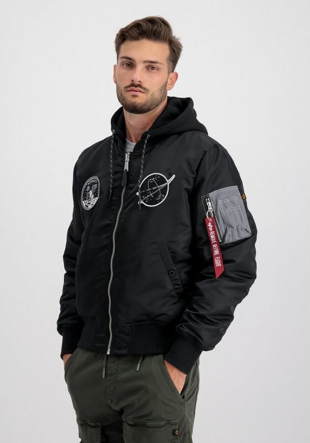 Alpha industries Ma-1 VF Hooded Bomberjack Dark Side Black Heren - Foto 4