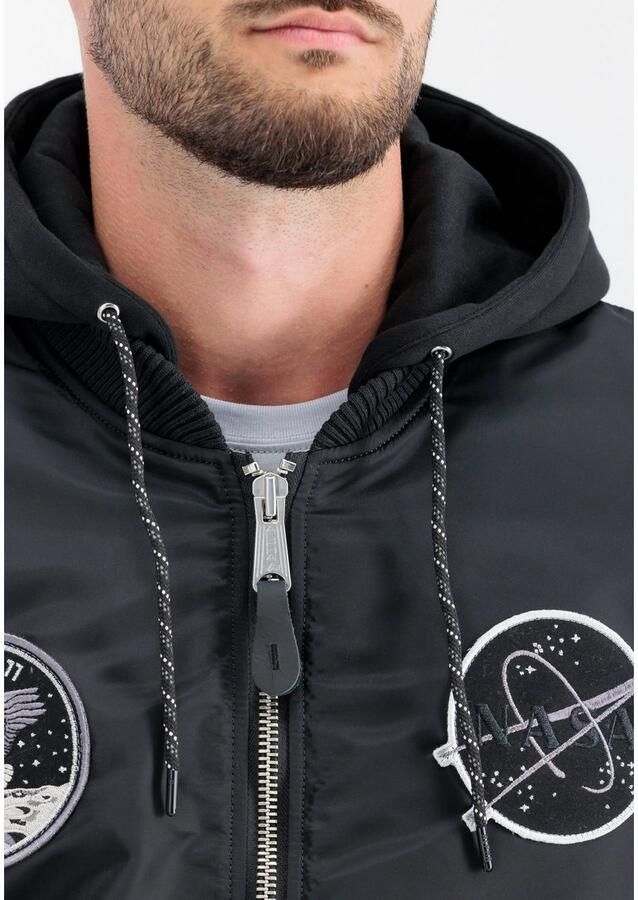 Alpha industries Ma-1 VF Hooded Bomberjack Dark Side Black Heren - Foto 2