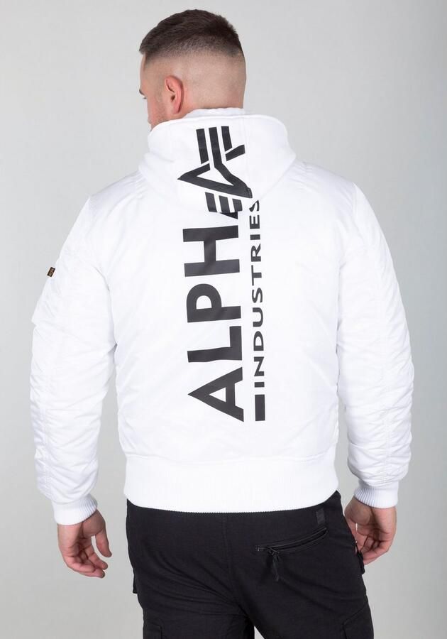 Alpha industries Ma-1 Zh Back Print Bomberjacks Kleding white black maat: S beschikbare maaten:S - Foto 11