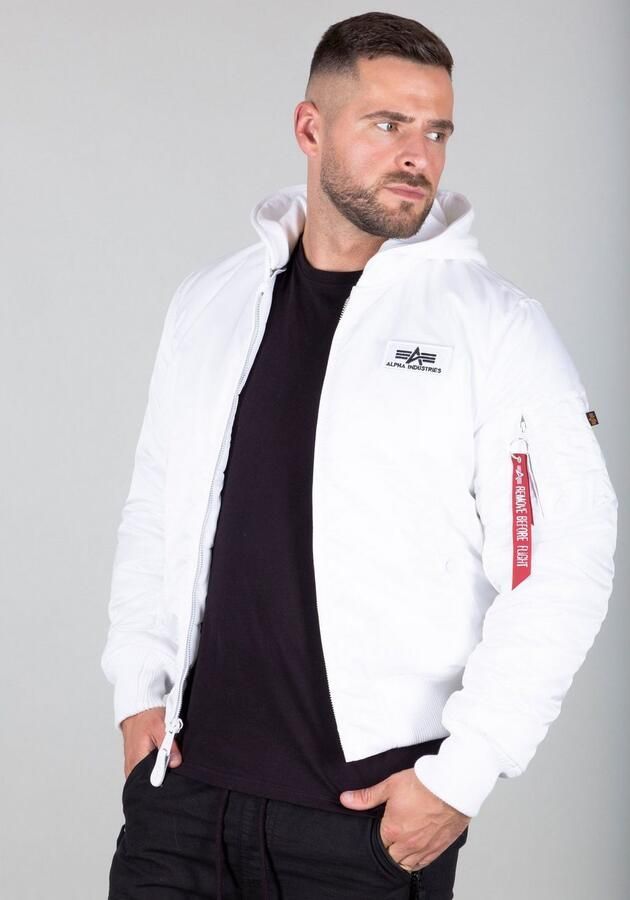 Alpha industries Ma-1 Zh Back Print Bomberjacks Kleding white black maat: S beschikbare maaten:S - Foto 12