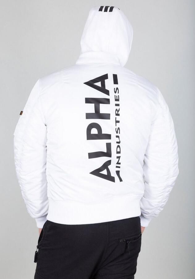 Alpha industries Ma-1 Zh Back Print Bomberjacks Kleding white black maat: S beschikbare maaten:S - Foto 7
