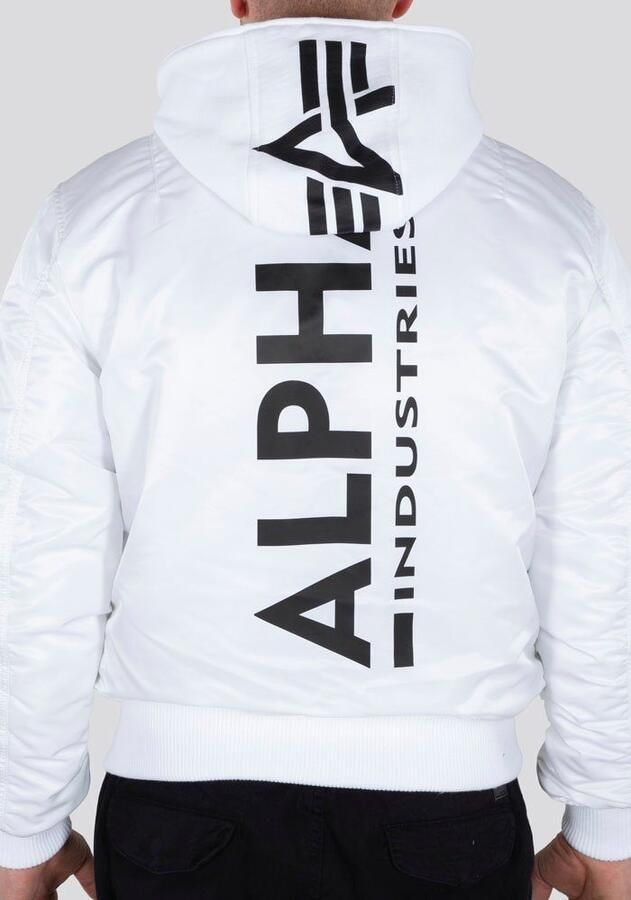 Alpha industries Ma-1 Zh Back Print Bomberjacks Kleding white black maat: S beschikbare maaten:S - Foto 8