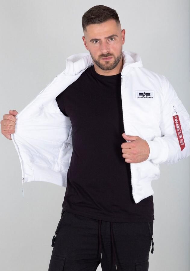 Alpha industries Ma-1 Zh Back Print Bomberjacks Kleding white black maat: S beschikbare maaten:S - Foto 9