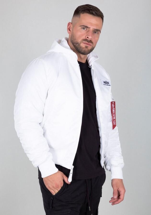 Alpha industries Ma-1 Zh Back Print Bomberjacks Kleding white black maat: S beschikbare maaten:S - Foto 15