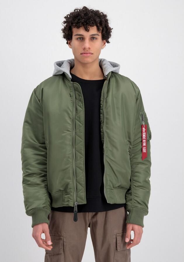 Alpha Industries Bomberjack MA-1 Zip Hood Back EMB