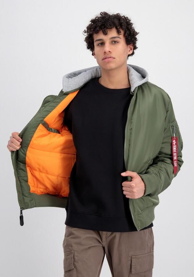 Alpha Industries Bomberjack MA-1 Zip Hood Back EMB - Foto 2