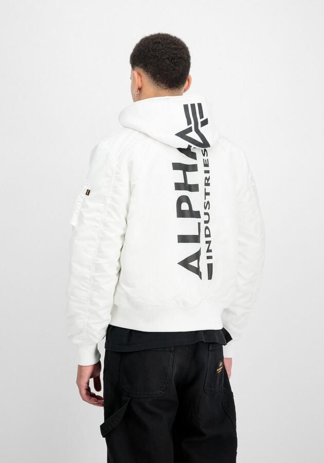 Alpha industries Ma-1 Zh Back Print Bomberjacks Kleding white black maat: S beschikbare maaten:S - Foto 18
