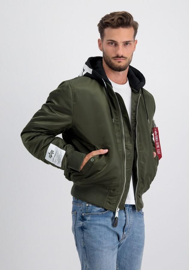 Alpha Industries Bomberjack MA-1 Zip Hood Print