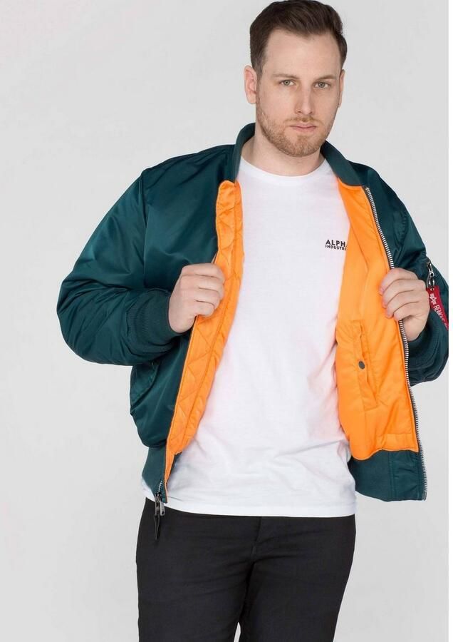 Alpha industries Bomberjack met opstaande kraag en klepzakken - Foto 13