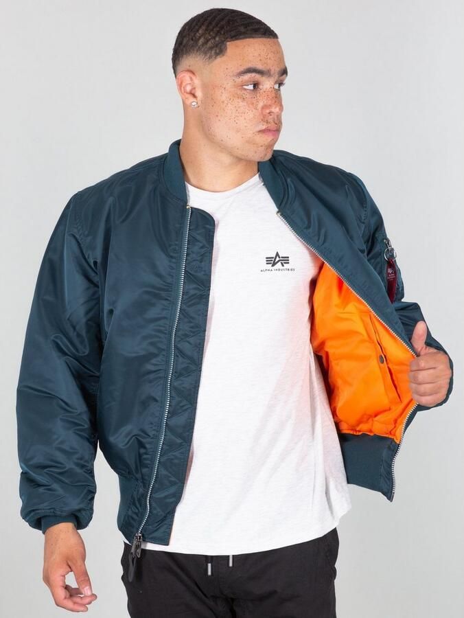Alpha industries Bomberjack met opstaande kraag en klepzakken - Foto 6