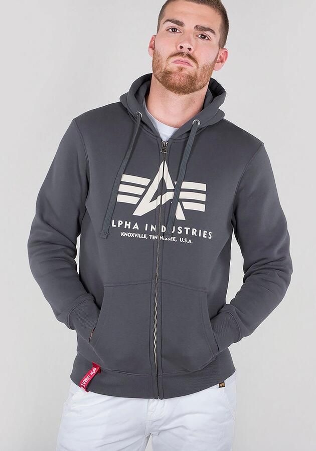 Alpha industries Sweatjack met labeldetails model 'BASIC ZIP HOODY' - Foto 9