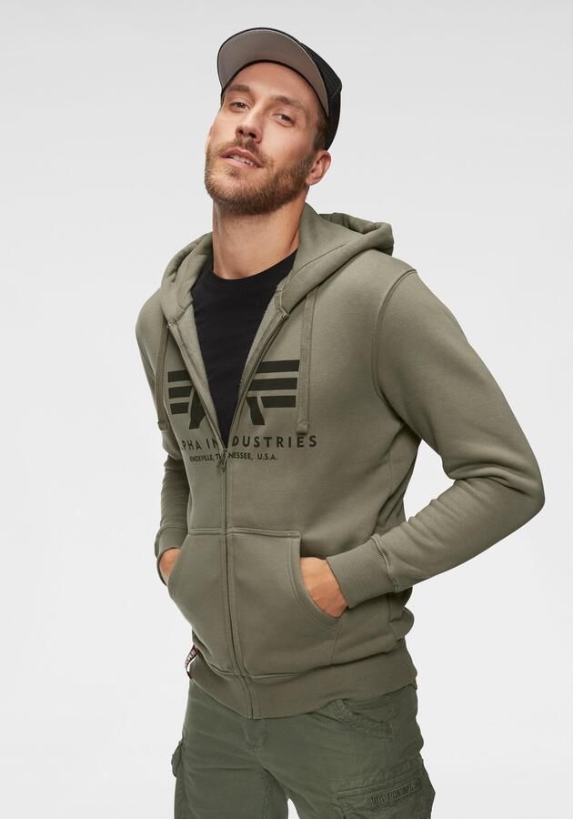 Alpha industries Sweatjack met labeldetails model 'BASIC ZIP HOODY' - Foto 6