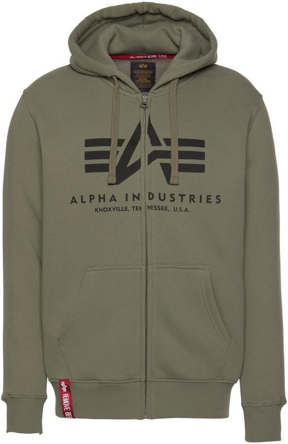 Alpha industries Sweatjack met labeldetails model 'BASIC ZIP HOODY' - Foto 5