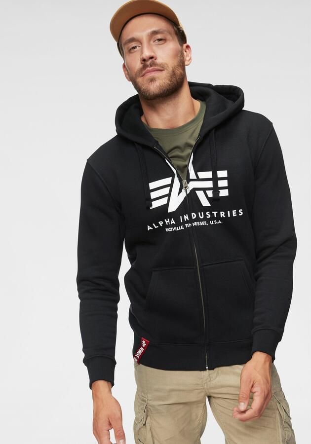 Alpha industries Sweatjack met labeldetails model 'BASIC ZIP HOODY' - Foto 6
