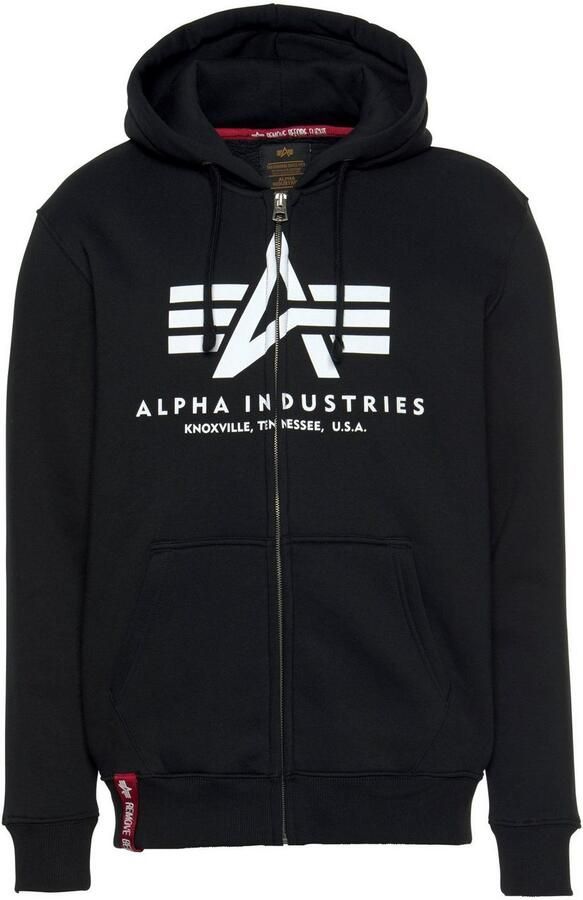 Alpha industries Sweatjack met labeldetails model 'BASIC ZIP HOODY' - Foto 5