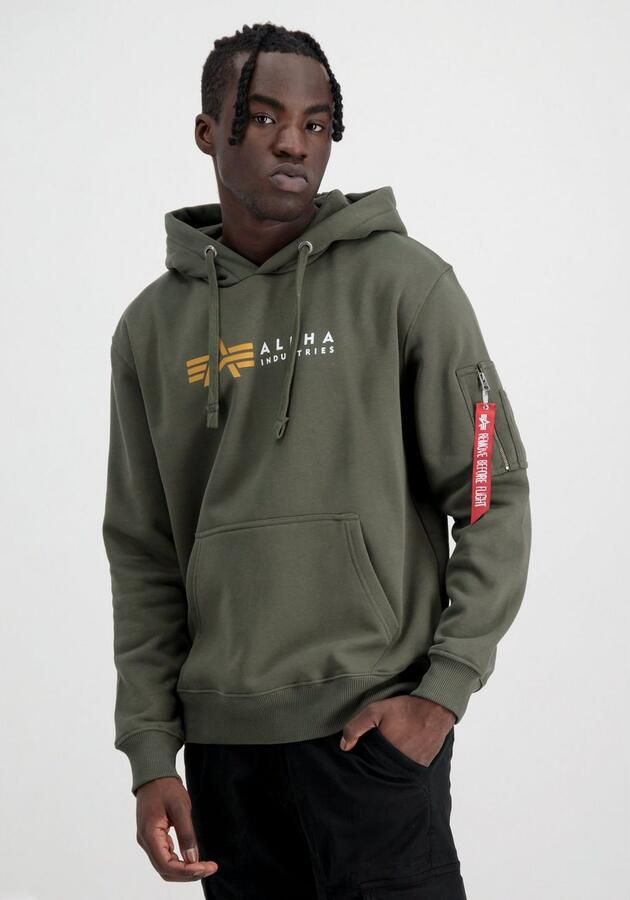 Alpha industries Label Hoodie 118331 142 Groen Heren - Foto 6