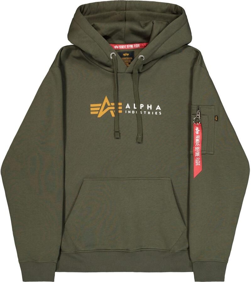 Alpha industries Label Hoodie 118331 142 Groen Heren