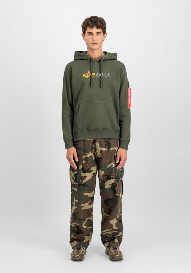 Alpha industries Label Hoodie 118331 142 Groen Heren - Foto 3