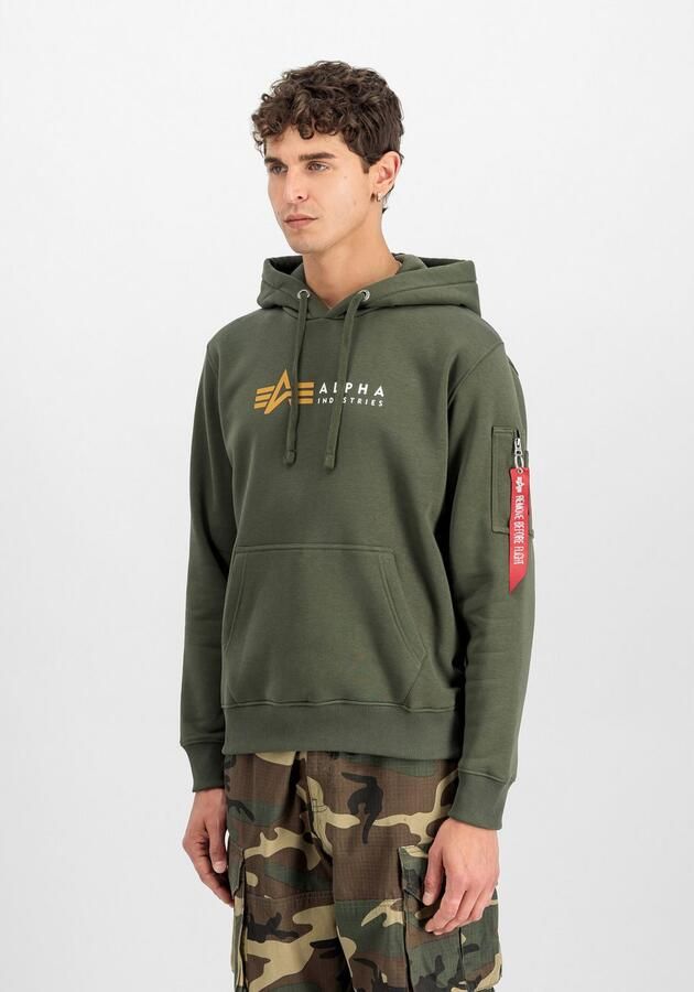 Alpha industries Label Hoodie 118331 142 Groen Heren - Foto 4