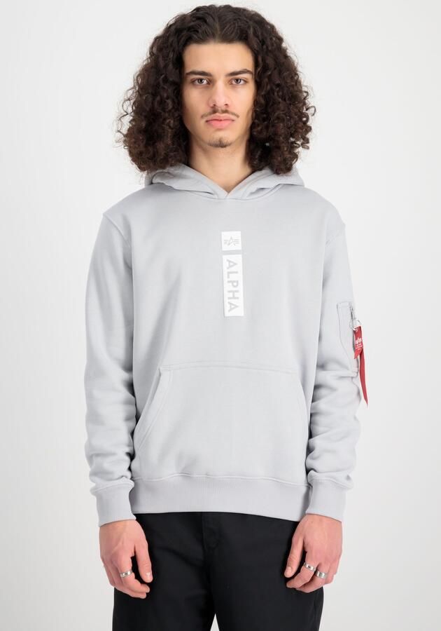 Alpha industries Hoodie met labelprint en kangoeroezak - Foto 3